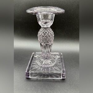 Vintage Westmoreland Waterford Candlestick Candle Holder Purple Hue